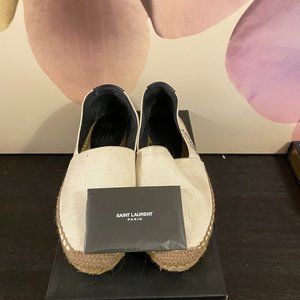 SAINT LAURENT EMBROIDERED ESPADRILLES IN CANVAS